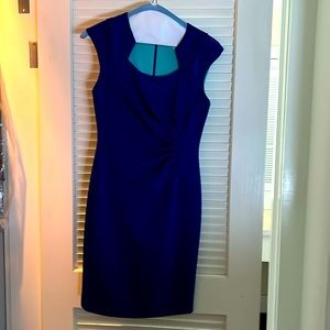 Calvin Klein - bright blue scuba dress - so pretty